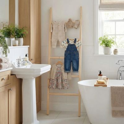 porte serviette en bois vetements