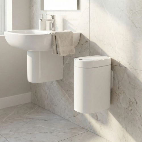 poubelle de salle de bain droite lavabo