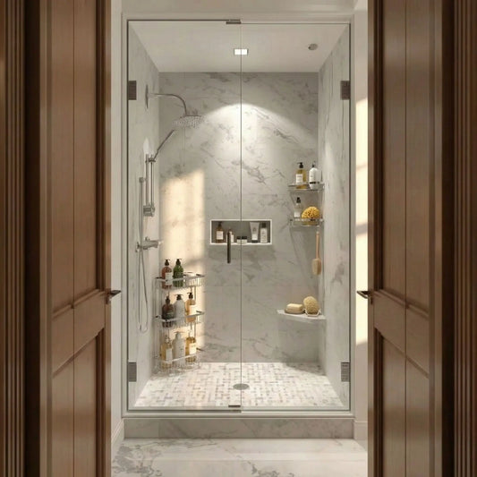 etageres douche dans douche italienne