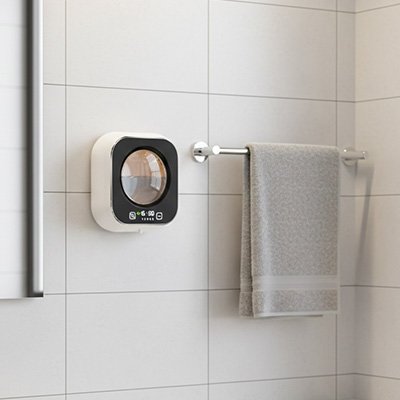 Distributeur de savon automatique​ blanc gauche serviette