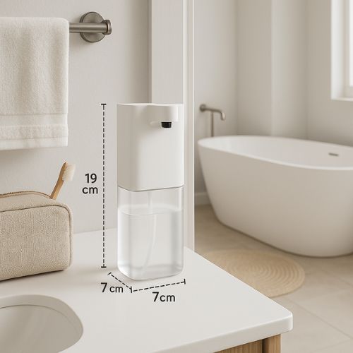 distributeur de savon automatique dimensions gauche baignoire