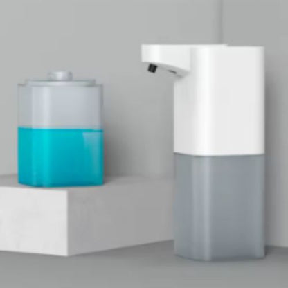 distributeur de savon automatique droite reservoire savon bleu