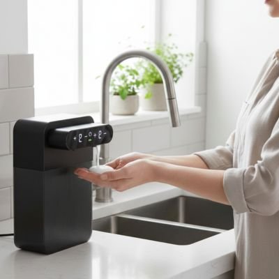 Distributeur de savon automatique mains femme