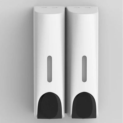 distributeur gel douche blanc deux variante