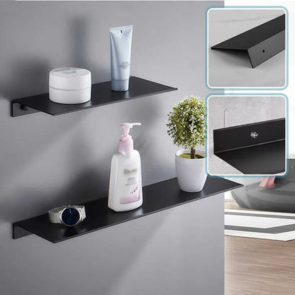 etagere de douche noire deux tailles differentes gauche salon deux images