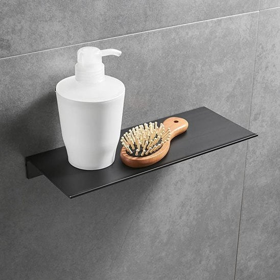 etagere de douche noire une flacon brosse