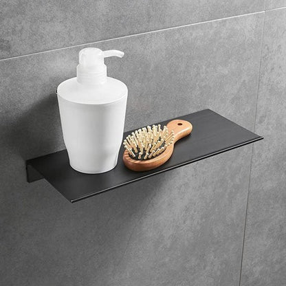 etagere de douche noire une flacon brosse