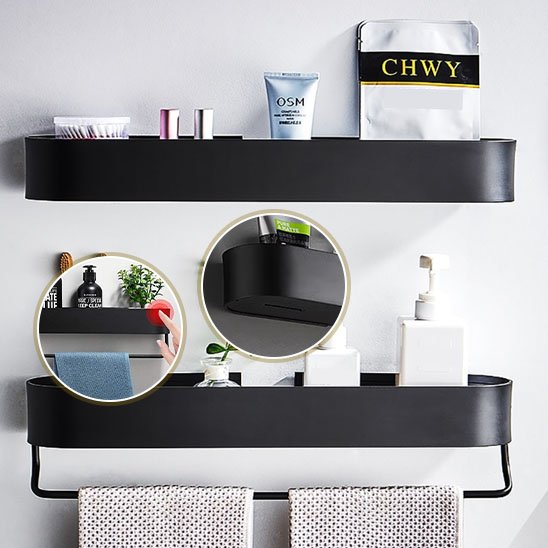 etagere pour douche deux modeles plus deux images rondes