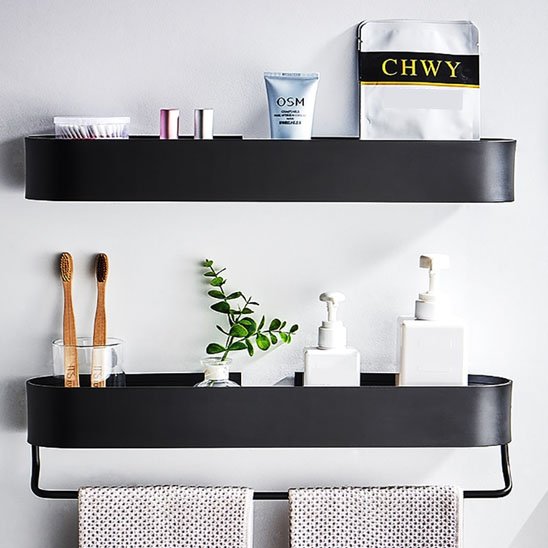 etagere pour douche deux modeles vue face