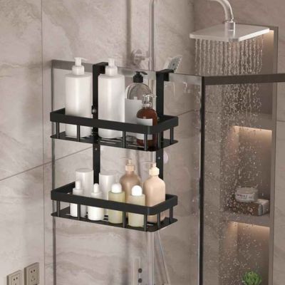 etagere salle de bain deux plein produits