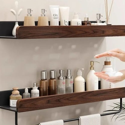 etagere salle de bain murale deux modeles deux serviettes deux mains