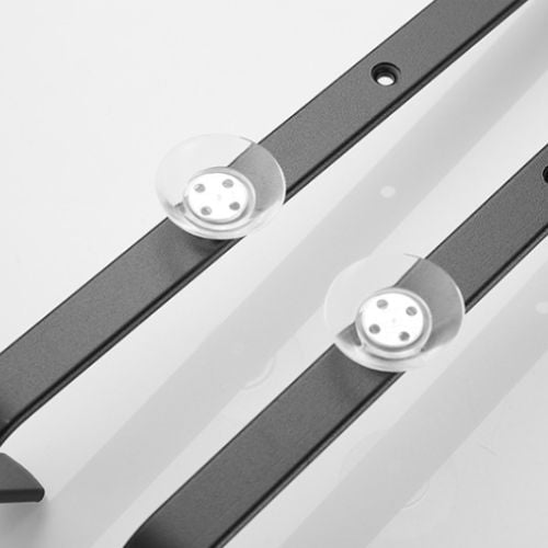 etagere suspendue noire vue dos ventouses