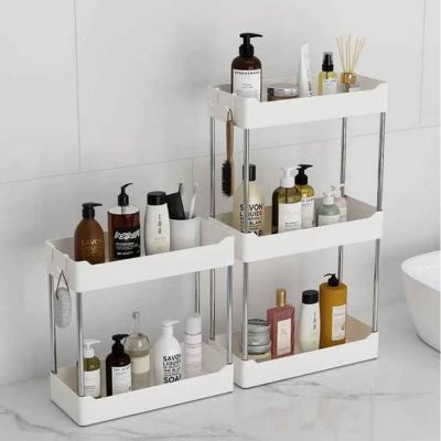 etageres salle de bain mobiles et robustes blanc deux modeles