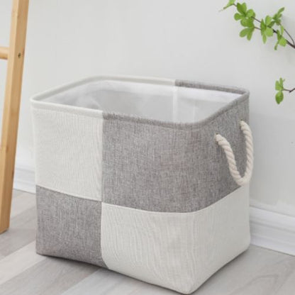 panier de rangement blanc gris