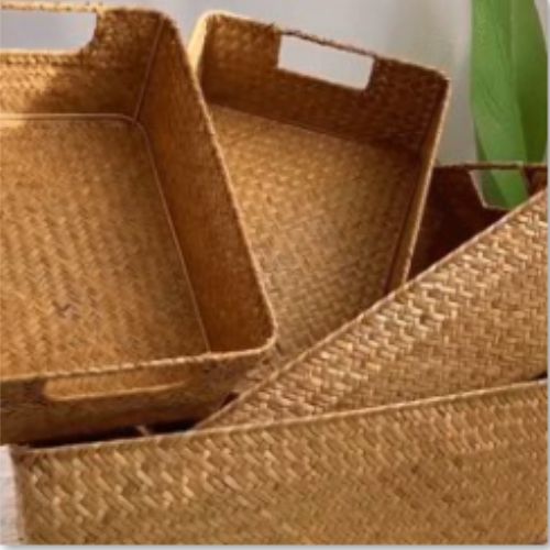 panier en osier rangement quatre vides tailles differentes variante