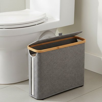 Panier rangement gris