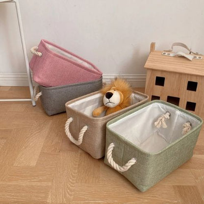 paniers de rangement ours dans beige quatre couleurs sol