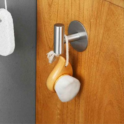 porte peignoir salle de bain argent cordelette variante