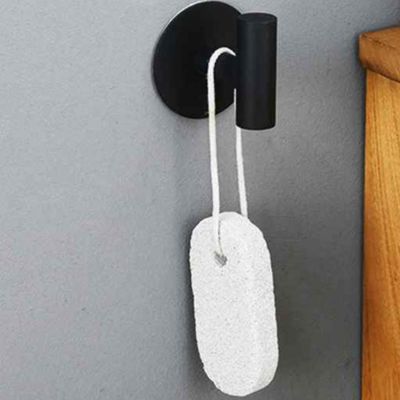 porte peignoir salle de bain noir cordelette variante