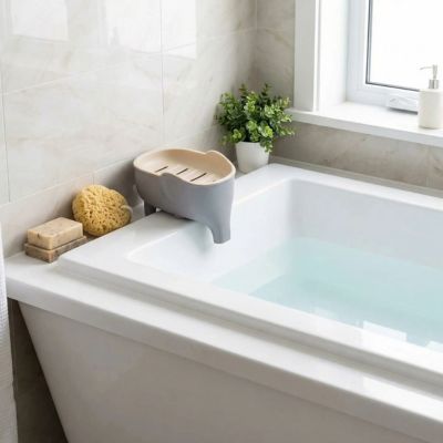 porte savon bord baignoire
