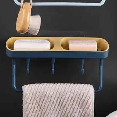 porte savon mural bleu ecogrip