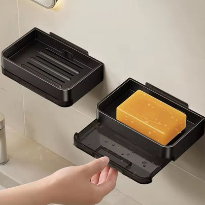 porte savon mural deux noirs savon orange droite