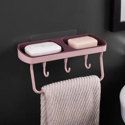 porte savon mural rose ecogrip