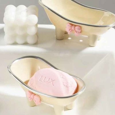 porte savon pour baignoire beige deux