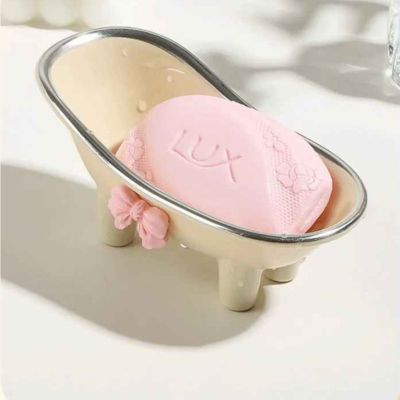 porte savon pour baignoire beige savon dedans