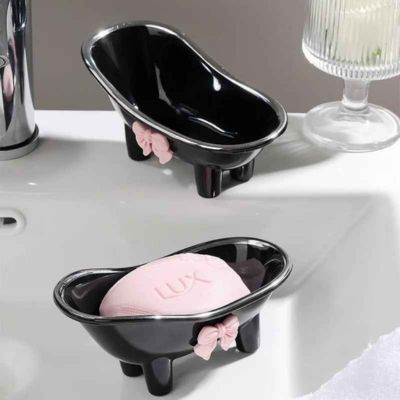 porte savon pour baignoire deux noirs