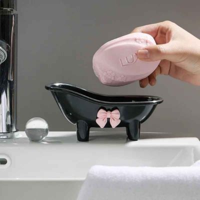 porte savon pour baignoire noir