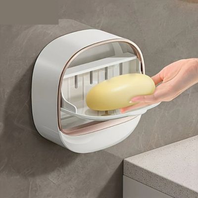 porte savon pour douche blanc main depose savon