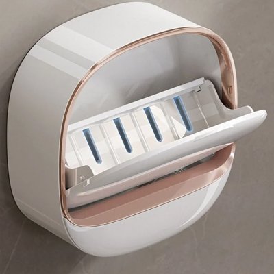 Porte savon pour douche blanc ouvert