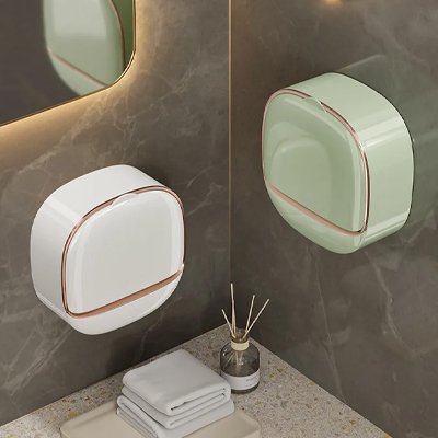 Porte savon pour douche deux blanc vert