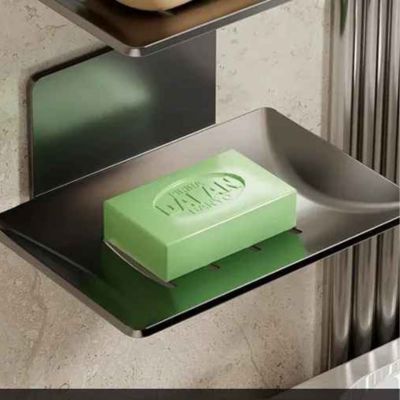 porte savon pour douche gris