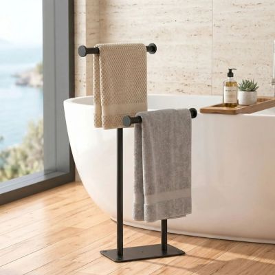 porte serviette design baignoire barres serviette