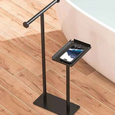 porte serviette design baignoire plateau variante