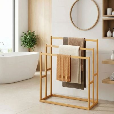 porte serviette design droite baignoire sous mirroir