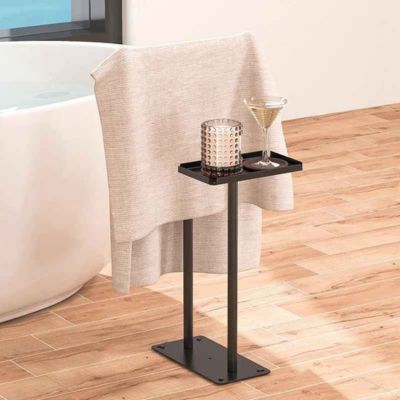 porte serviette design droite baignoire