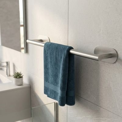 Porte serviette design mural gris serviette bleue marine