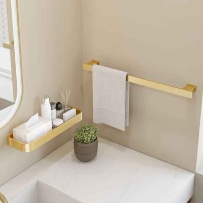porte serviette design mural une barre droite mirroir