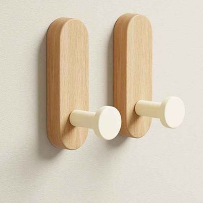  porte serviette en bois deux clairs variantes
