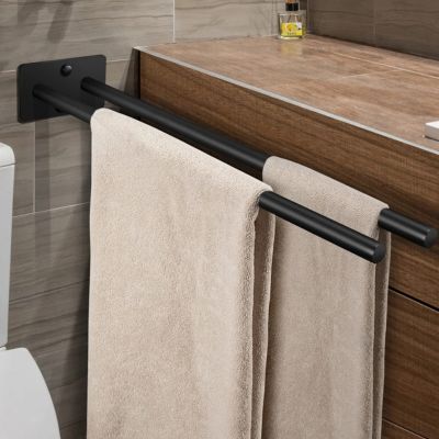 porte serviette noir serviette deux rose