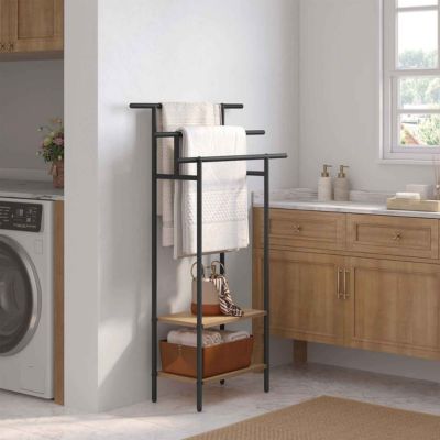 porte serviette salle de bain sans percer dos laverie