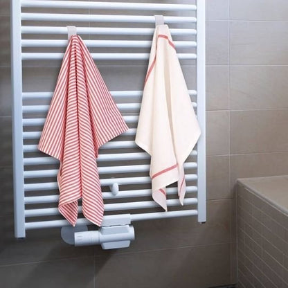 porte serviettes deux blancs avec serviette chacun