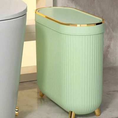 poubelle pour salle de bain verte variante