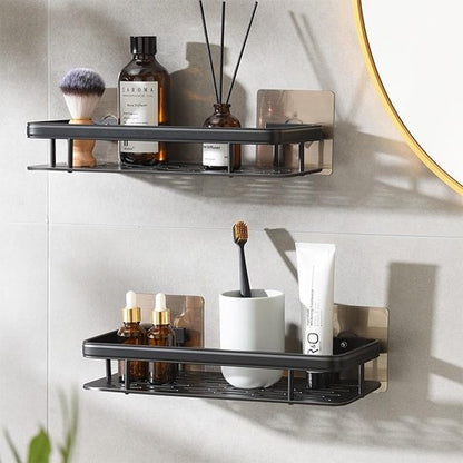 rangement douche noirs deux pleins produits