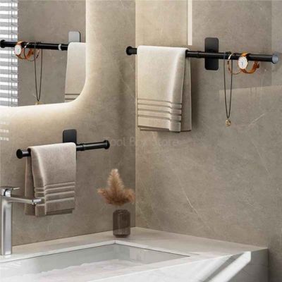 salle de bain porte serviette un noir